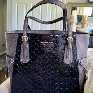 Michael Kors Black and Gray Tote Bag
